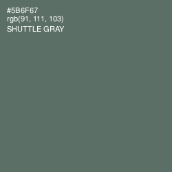 #5B6F67 - Shuttle Gray Color Image